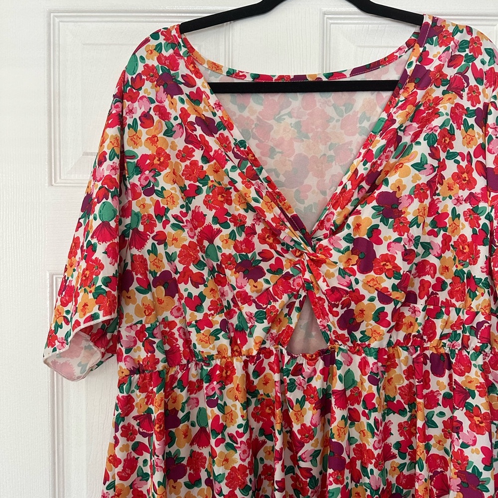 2XL Floral Summer Dress